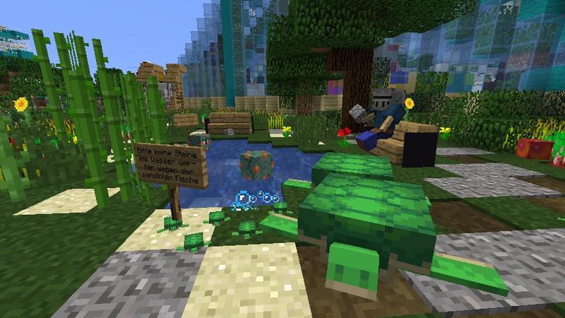 Schildkröten tummeln sich am Spawn von Asylum