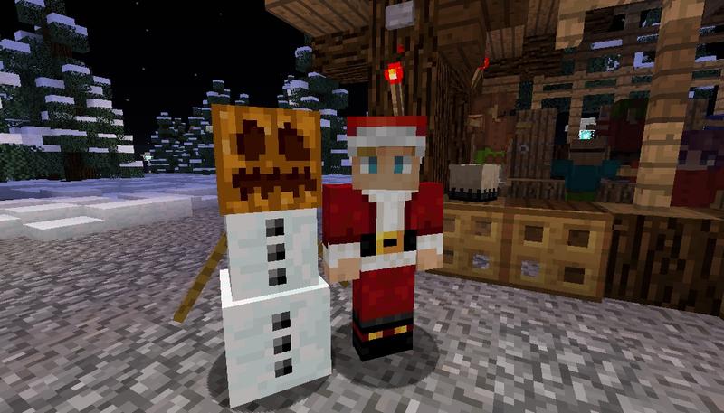 Spieler mit Schneemann als Pet