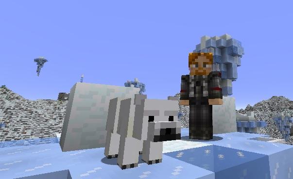 Spieler mit Baby-Eisbär als Pet