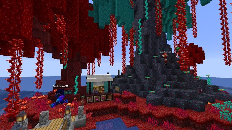 Nether Bäume bei Fancy Island